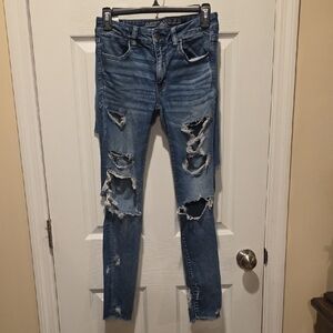 Supee Distressed Blue Jeans